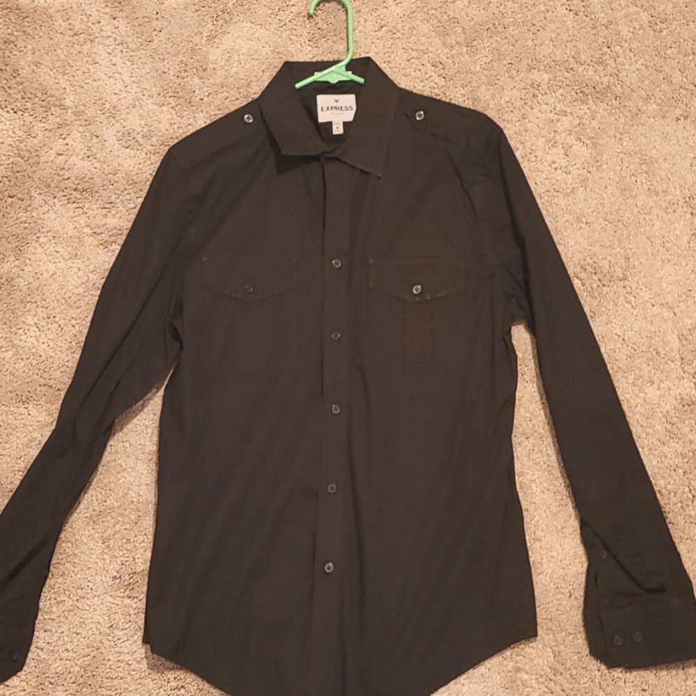 Express Mens MK2 Shirt Fitted M (15-15.5) black